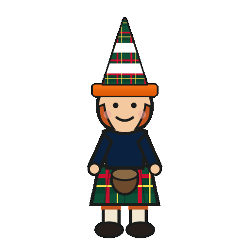 Wee Scotsman tartan cone