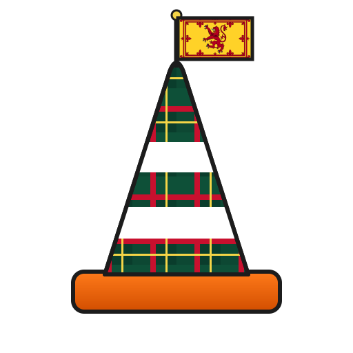 Lion Rampant tartan cone