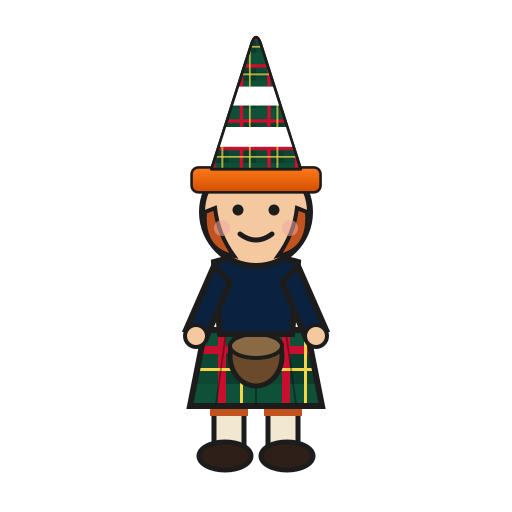 Wee Scotsman tartan cone